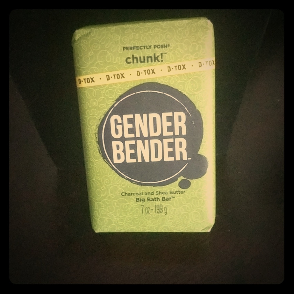 Gender bender charcoal soap chunk